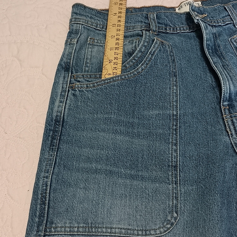 We The Free Women's Relaxed Wide-Leg Blue Denim Jeans - Picture 4 of 10